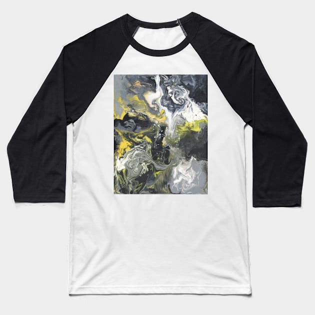 Benjamin Logan - Yellow, Black, White :: Patterns and Textures Baseball T-Shirt by Platinumfrog